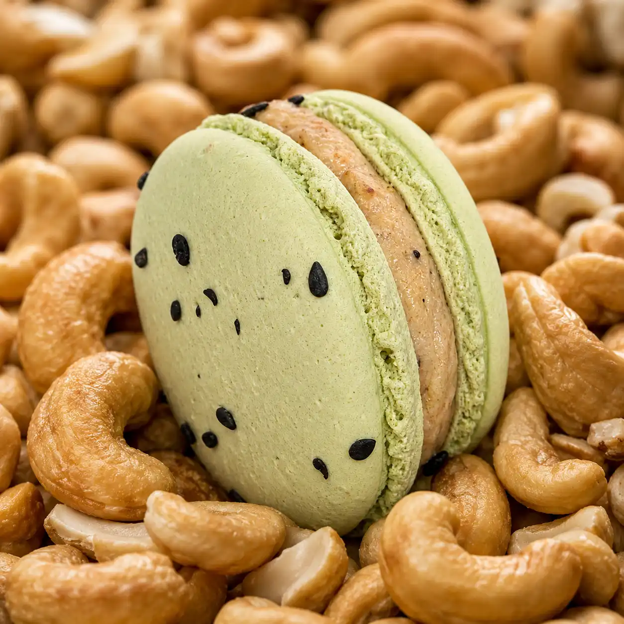 Macaron Noix de cajou truffées